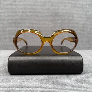 Vintage Givenchy II Optyl Amber Round Oversized Eyeglass Frames Austria 1970s